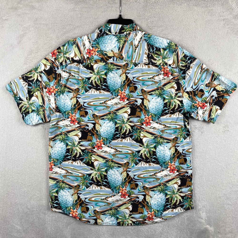 Tommy Bahama Coconut Point Hawaiian Shirt Mens Medium Hula Girl Tencel Button Up - Picture 2 of 8